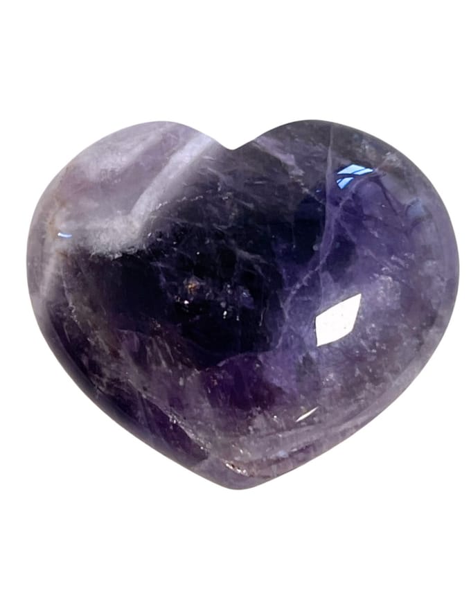 Amethist edelsteen hart 45 mm
