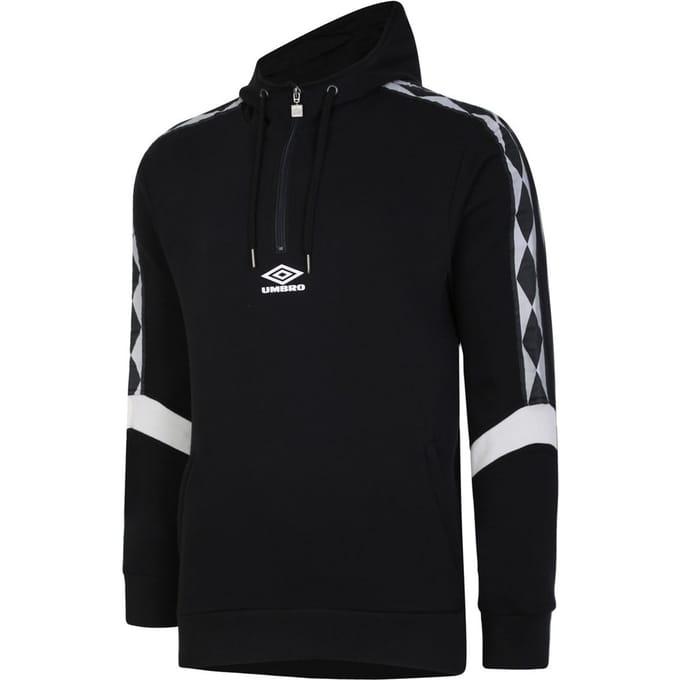Umbro Heren Diamond Half Zip Hoodie (Zwart/maanrots)