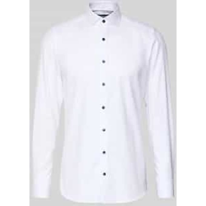 OLYMP Level 5 body fit overhemd - twill - wit - Strijkvriendelijk - Boordmaat: 38