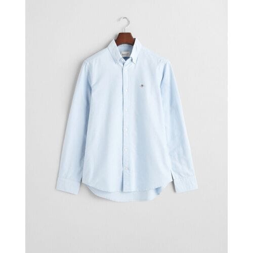 Gant Overhemd Uni Color Slim Stretch Oxford Button-Down Licht Blauw / male
