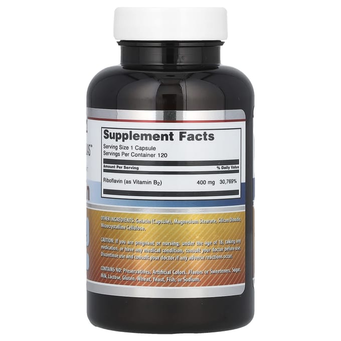 Amazing Nutrition, Riboflavine, 400 mg, 120 Capsules