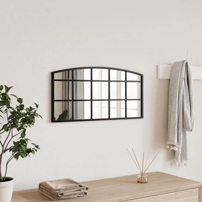 Vidaxl Lustre Mural, Noir, 60x30 cm, Terminé en Arc, Fer