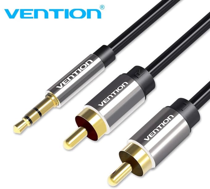Vention Audiokabel 2Xrca Naar 3,5 Mm Voor Lage Aansluiting Luidsprekers 5M