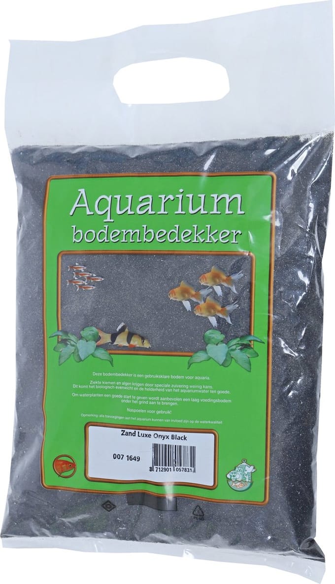 De Boon Aquariumzand Luxe Onyx Black | zak 4 kg | decoratieve bodembedekking
