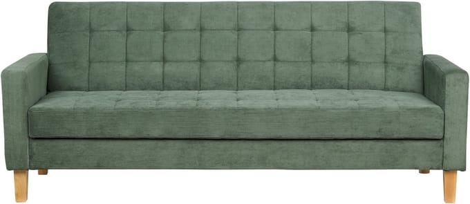 VEHKOO - Slaapbank 3-zits - Donkergroen - Polyester