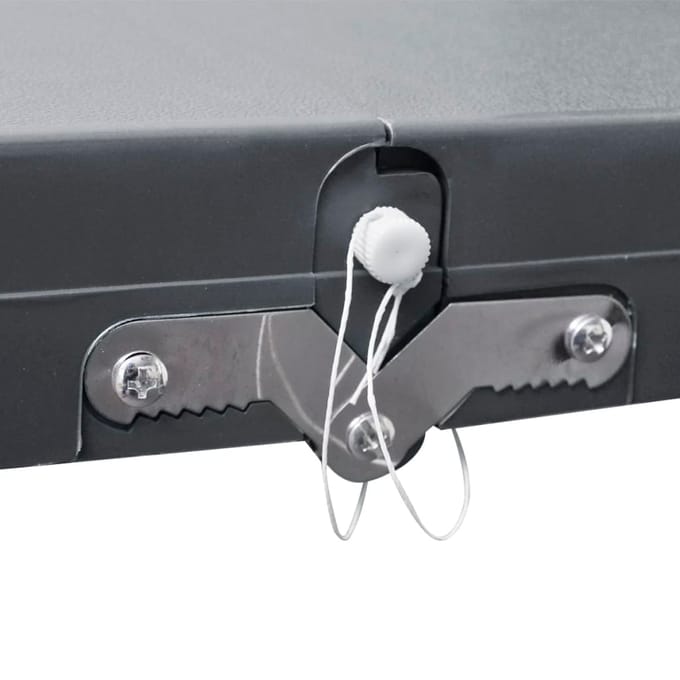 vidaXL - Campingtafel - met - vier - zittingen - inklapbaar - aluminium - grijs