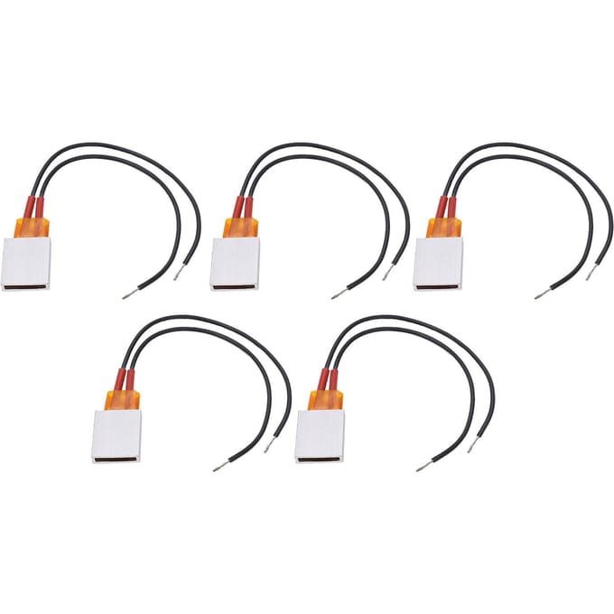 5 Stuks PTC Verwarmingselement Aluminium Behuizing Continue Warmteafgifte Automatische Constante Temperatuur PTC black
