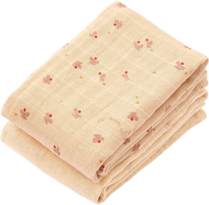 Liewood Lewis Muslin Cloth 2‑Pack - Mini Butterfly / Apple Blossom Mix