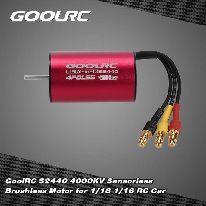 GoolRC S2440 4000KV Sensorloze Borstelloze Motor voor 1/18 1/16 RC Auto