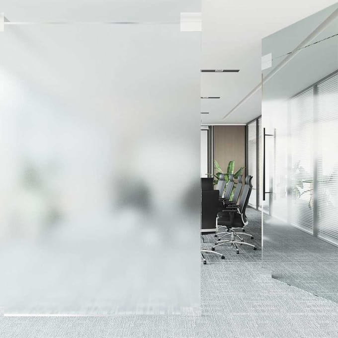 vidaXL - Raamfolies - mat - PVC - grijs