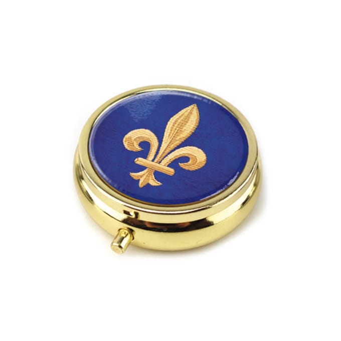Pillendoosje goudkleur, Fleur de Lys