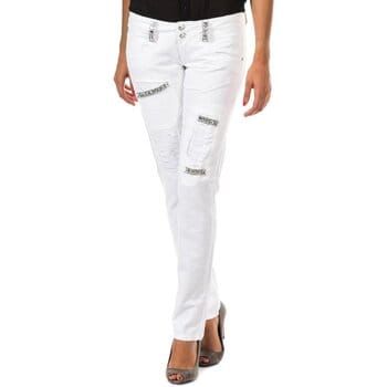 Lange broek met slank gesneden zomen 10DBF0125 vrouw