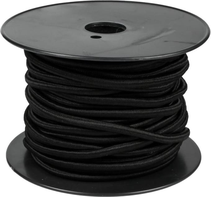 Benson Elastiek op rol - 6 mm - 25 meter - sterk en weerbestendig - zwart