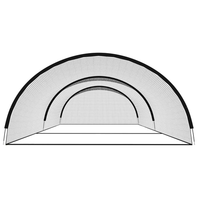 vidaXL - Slagkooi - honkbal - 900x400x250 - cm - polyester - zwart