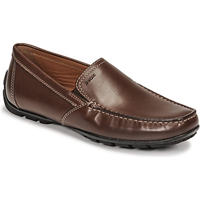 Geox - U 1144 V  - Instapper gekleed - Heren - Maat 42 - Cognac - 6010 -Coffee