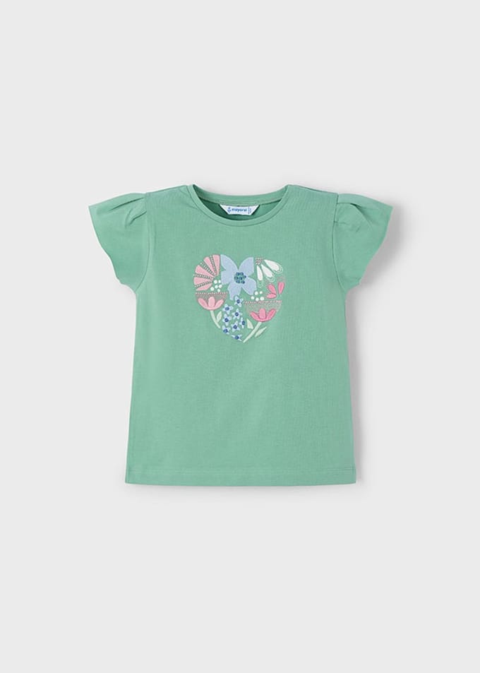 MAYORAL - T-shirt - Maat 92 - Meisjes - Groen -