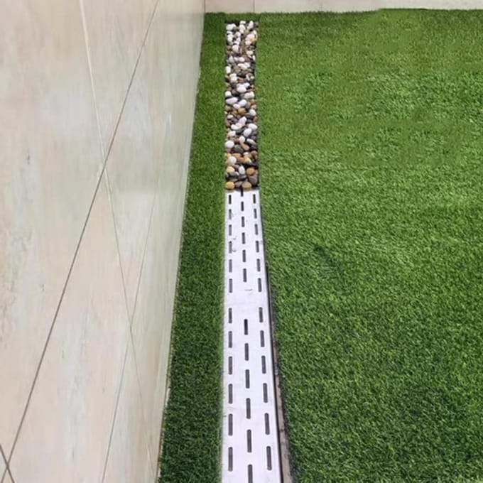 Afvoersysteem Buitengul - Regenwaterfilter Terras - Efficiënte Drainage - Verfraaiend Deksel - 60 x 11 cm - Grijs