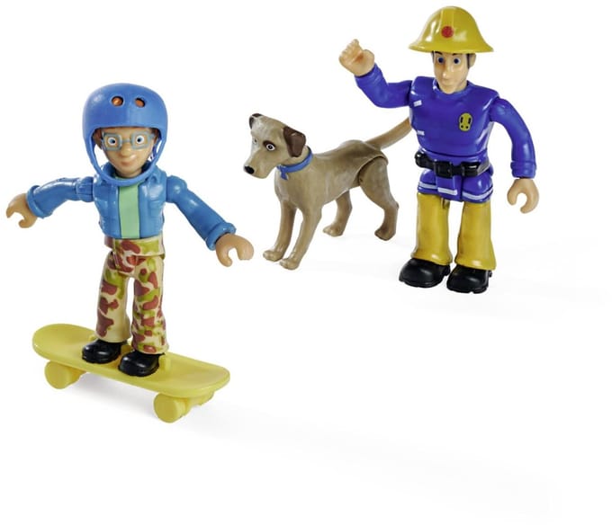 Simba Brandweerman Sam speelfiguren - Sam, Steele, Radar - speelgoedset.