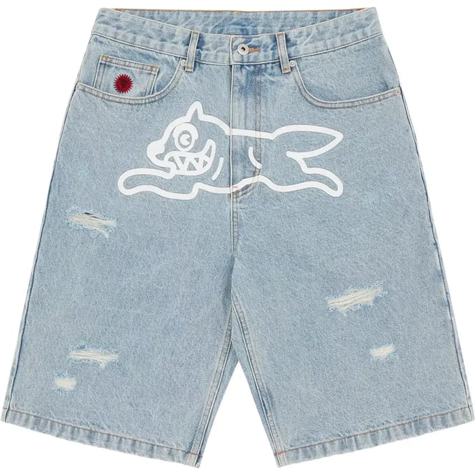 Denim shorts Icecream Running Dog