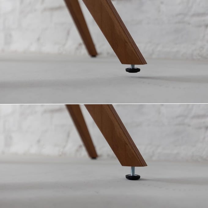 Ronde Houten Eettafel met Zuilvoet - Compact en Ruimtebesparend