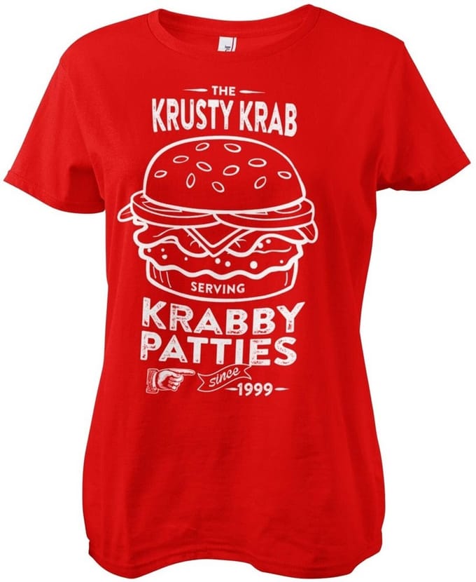 Spongebob The Krusty K-rab -Serving K-rab-by-Patties Girly T-shirt voor dames, rood