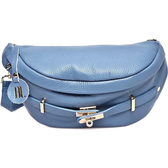 Anna Luchini Turquoise Rundleer Tas