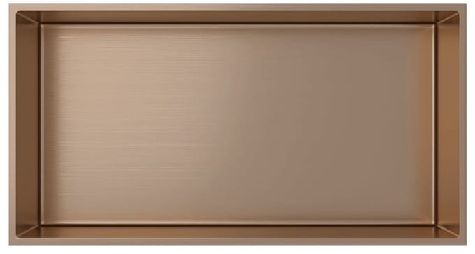H&F Inbouwnis 30x60x7 cm – Geborsteld Koper – Douchenis – Badkamer Wandnis