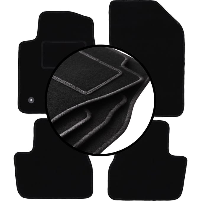 Complete set veloursmatten voor: Peugeot 208 I hatchback (2012-2019)