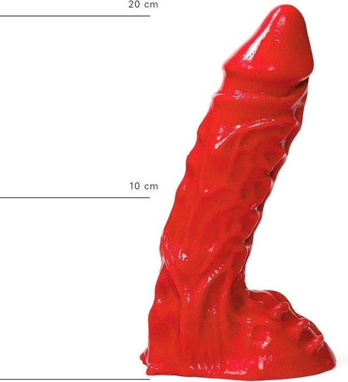 All Red Dildo 23 x 5,5 cm - rood