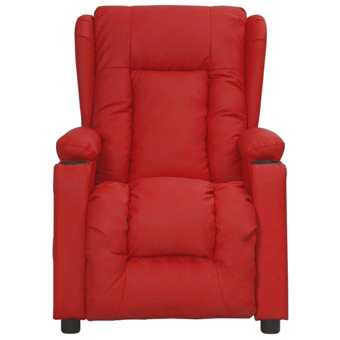 vidaXL - Fauteuil - verstelbaar - elektrisch - kunstleer - wijnrood