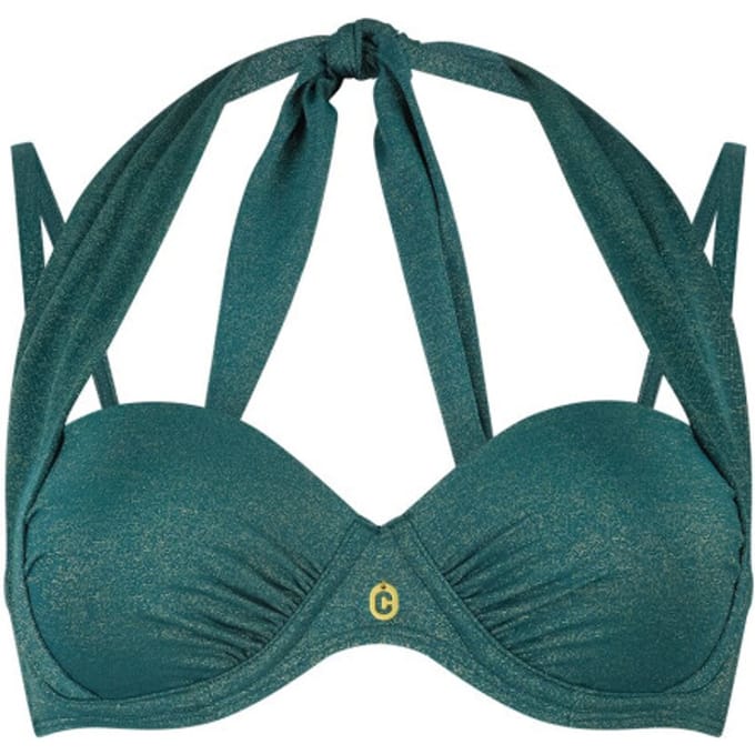 Ten Cate bikini top multiway bottle green voor Dames | Maat 40E (80E)