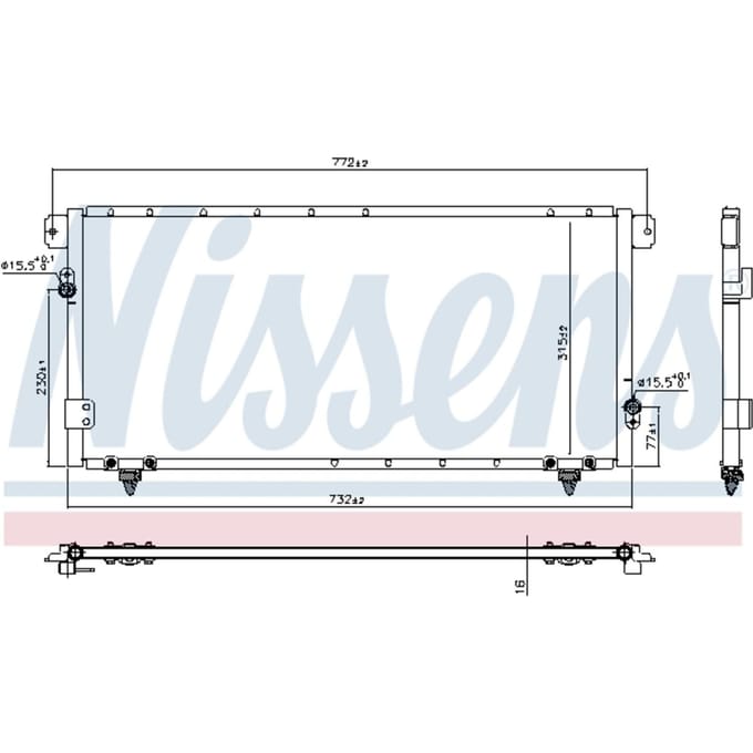 Condensator, airconditioning NISSENS 940838