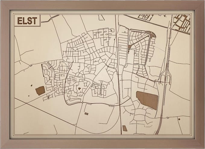 Decoratief Beeld - Houten Van Elst - Hout - Bekroned - Bruin - 21 X 30 Cm