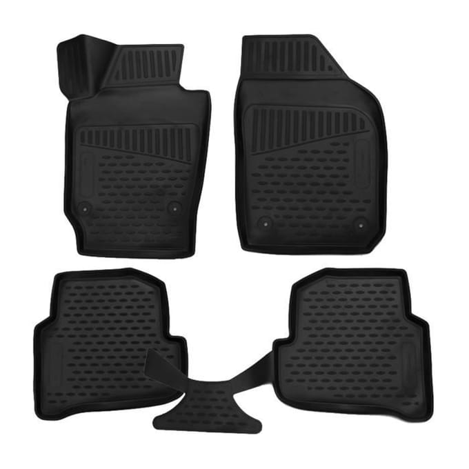 Tapis de sol - Exclusive - Skoda Fabia 2015-2021 - Caoutchouc - 4 pièces - Toutes saisons