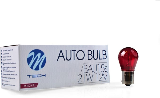 M-Tech PY21W 12V 21W - Basic - Rood - 10 stuks