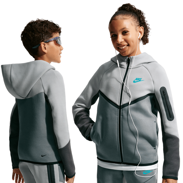 Nike Tech Hoodies Kinder - Grijs - Maat 122 - 128 CM