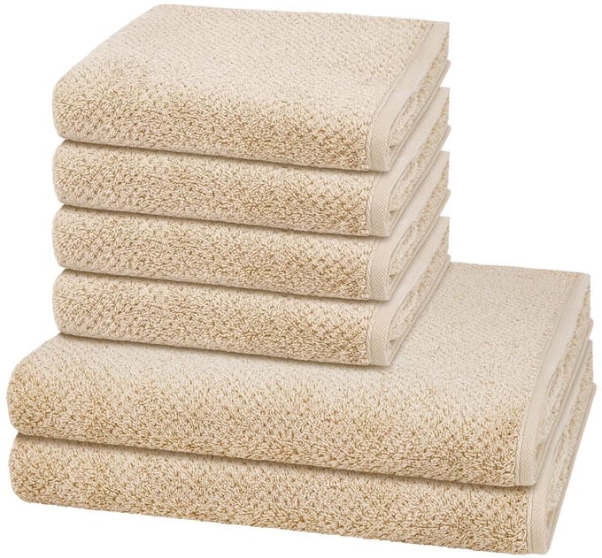 Cawö Sonstiges 4 X handdoek 2 X douchehanddoek - in set 6 pack Pure