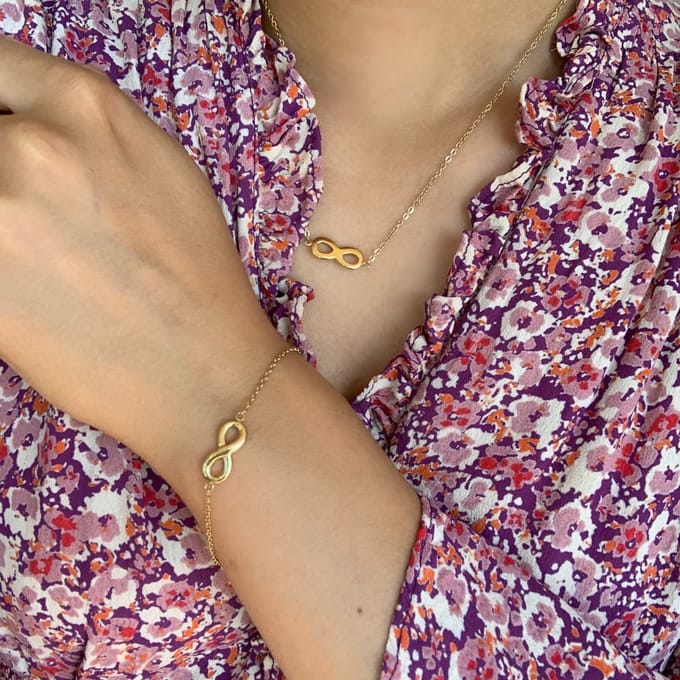Sieraden Set Infinity goud