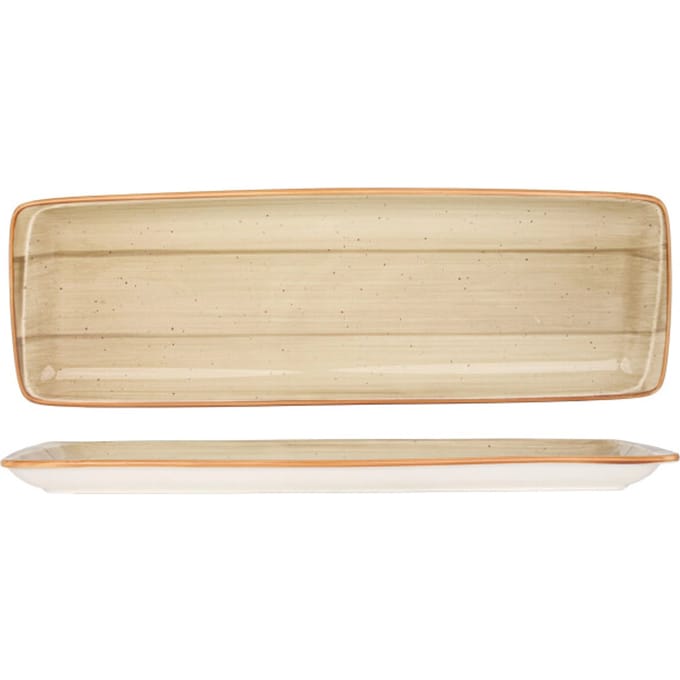 Bonna Serveerschaal - Aura Terrain - Porselein - 48x16 cm - set van 2