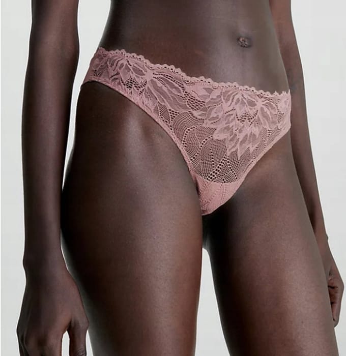 Calvin Klein - Dames String - Roze - Kant - Maat L