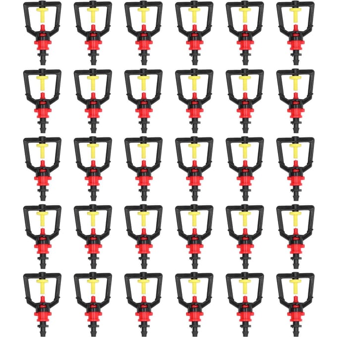 30 Sets Irrigatiesproeier Waterbesparende Plastic Mondstuk Connector Kit Tuin Gazon Accessoires black