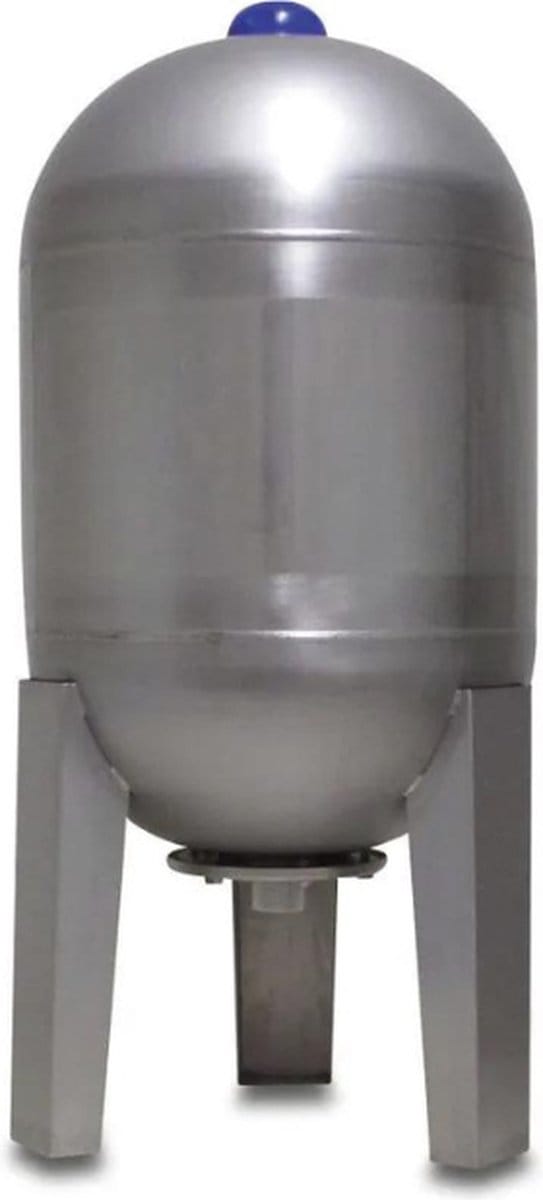 Hydrofoorketel RVS 304 - 1" buitendraad Onder aansluiting - 8 bar - 100 Liter - type verticaal