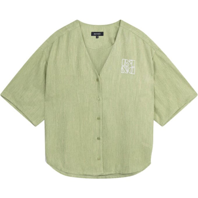 Refined Department Blouse Bennie Oversized Baseball R2603959932 706 Matcha Dames Maat - S