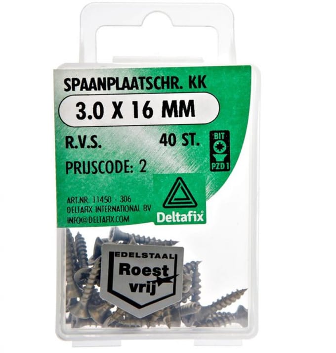 Deltafix - Spaanpl.schr. rvs 5.0x80mm