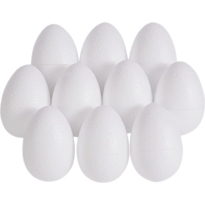 VBS Piepschuim eieren, 10 stuks, 6 x 4 cm