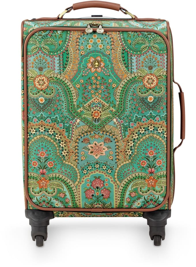 Pip Studio - Tosca Trolley Dames - Handbagage Koffer - Jabali - Groen - 35x22x47cm