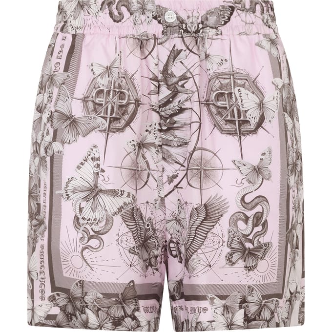 Silk Shorts Butterfly Tattoo