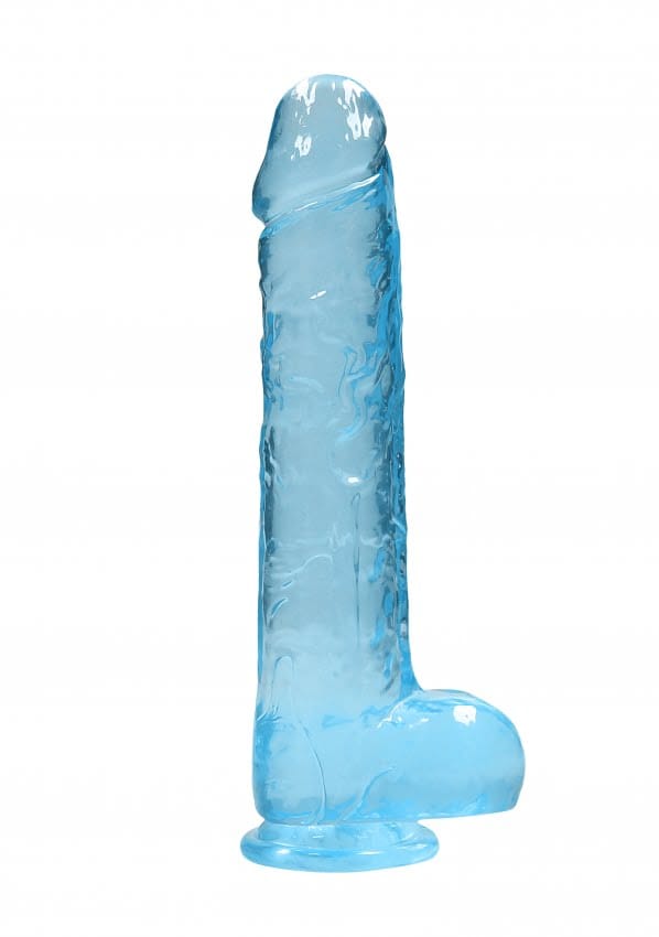 Realistische Dildo met Ballen 25 cm - Blauw