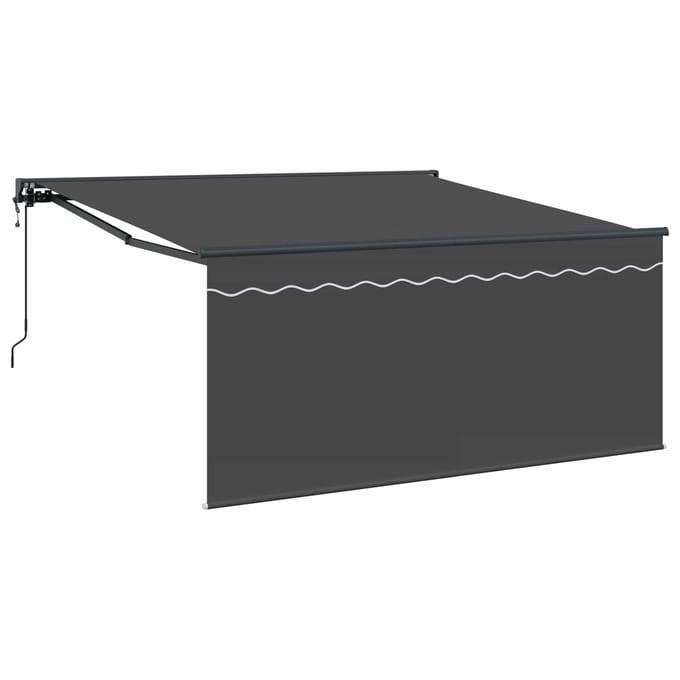 vidaXL - Uitschuifbare - luifel - Antraciet - 350 - x - 250 - cm
