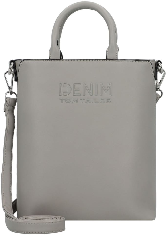TOM TAILOR Schoudertas Handtas Heidy Zip Tote Bag Light Gray Lichtgrijs